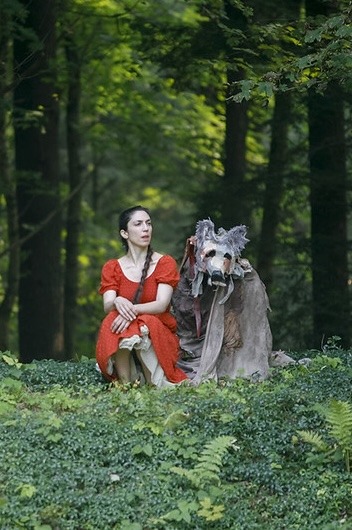 girl and wolf